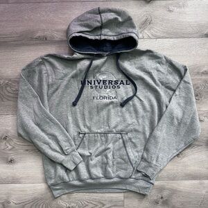 Universal Studios Gray Hoodie with Navy Accents